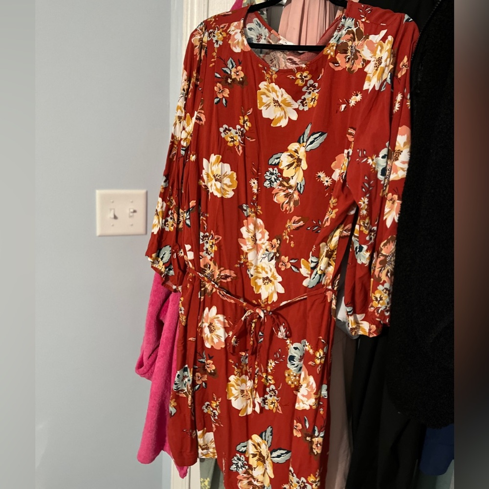Beach Lunch Lounge Rust Dress
